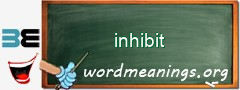 WordMeaning blackboard for inhibit